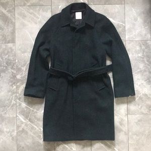 Sandro Herringbone Belt-Tie Wool Coat - NWT